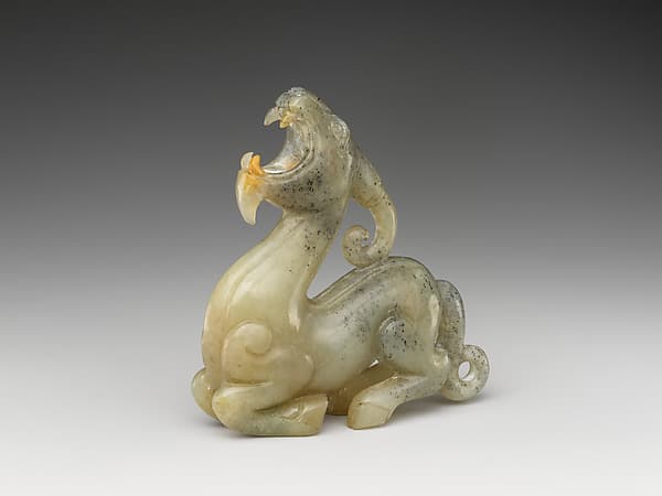 White Jade 'Chilong' Pendant